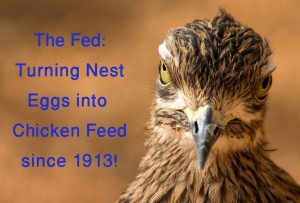 The Fed: Turning Nest Eggs into Chicken Feed since 1913!